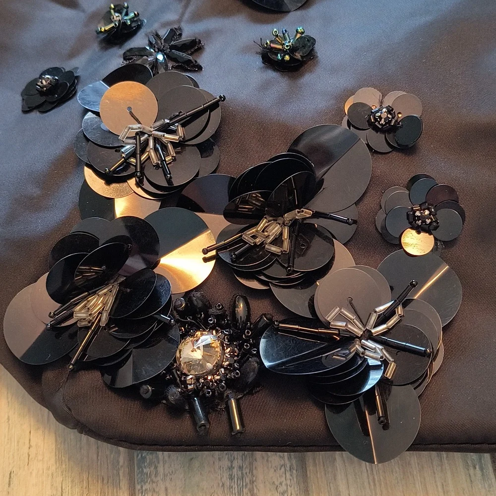 Tory Burch Flower Cluster Tote in Black - Picture 5 of 14